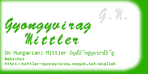 gyongyvirag mittler business card
